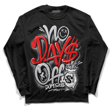 Jordan 2 Retro "Black Cement" DopeSkill Long Sleeve T-Shirt No Days Off Graphic Streetwear - Black