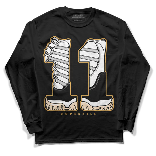 Jordan 11 "Gratitude" DopeSkill Long Sleeve T-Shirt No.11 Graphic Streetwear - Black 