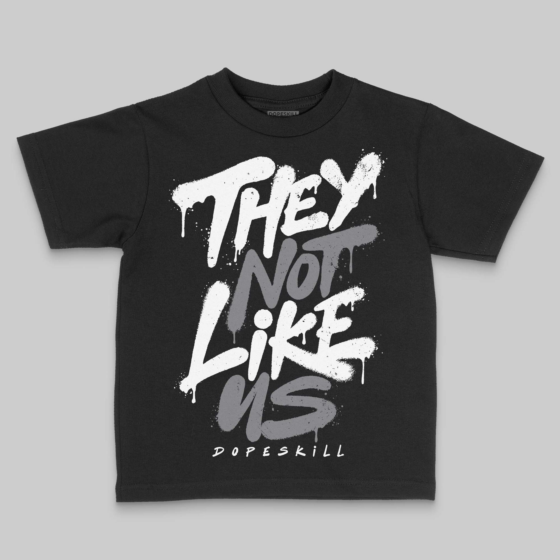 Jordan 9 Retro 'Flint Grey' 2026' DopeSkill Toddler Kids T-shirt They Not Like Us Graphic Streetwear - Black
