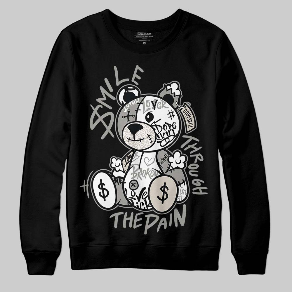 Jordan 3 Retro Pure Money DopeSkill Sweatshirt Smile Through The Pain Graphic Streetwear - black