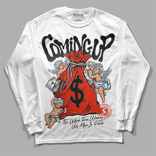 Jordan 6 Retro Toro Bravo DopeSkill Long Sleeve T-Shirt Money Bag Coming Up Graphic Streetwear  - WHite 