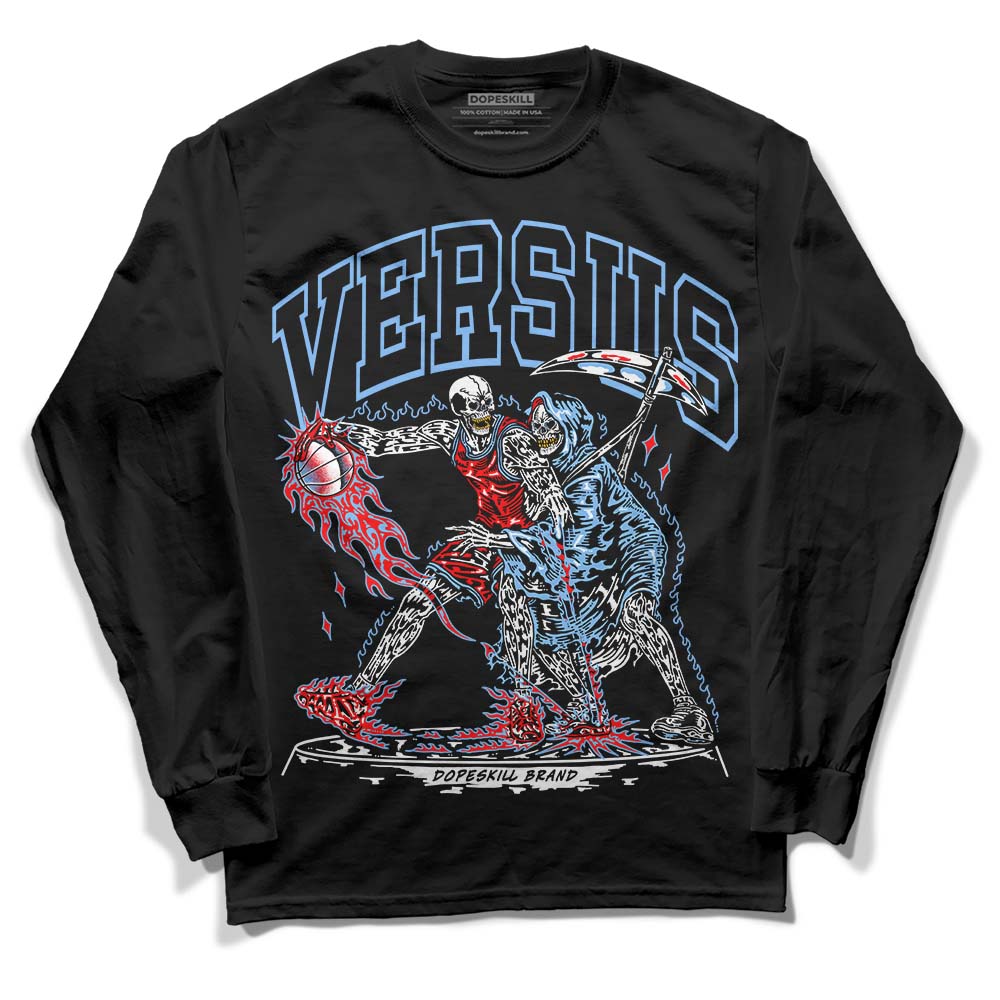 Jordan 9 Powder Blue DopeSkill Long Sleeve T-Shirt VERSUS Graphic Streetwear - Black