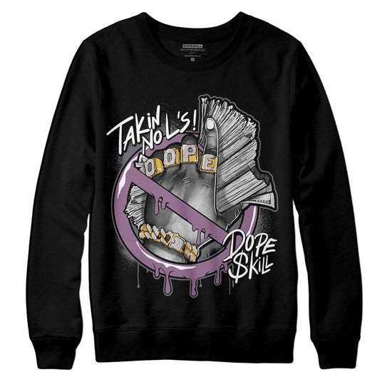 Jordan 2 “Mauve/Off-Noir” DopeSkill Sweatshirt Takin No L's  Graphic Streetwear - Black 