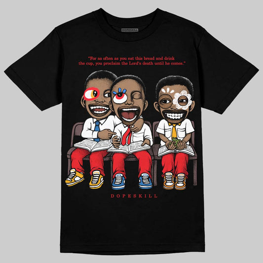 Red Sneakers DopeSkill T-Shirt First Sunday Graphic Streetwear - Black