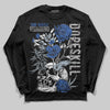 Awake NY x Jordan 5 Retro 'Black Racer Blue' DopeSkill Long Sleeve T-Shirt Side Hustle Graphic Streetwear - Black