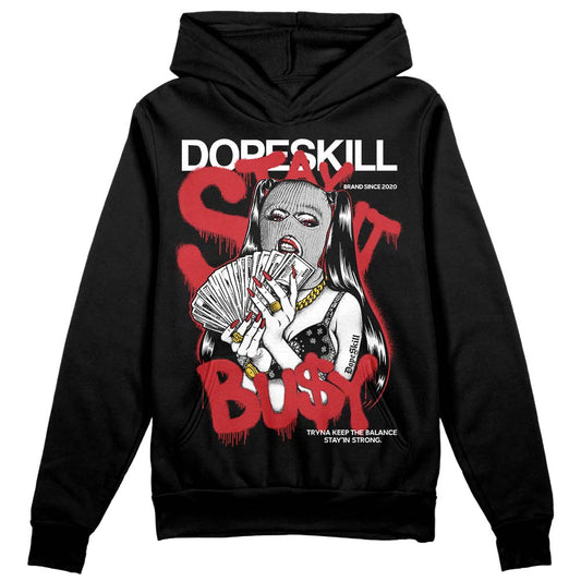 Jordan 12 “Red Taxi” DopeSkill Hoodie Sweatshirt Stay It Busy Graphic Streetwear - Black