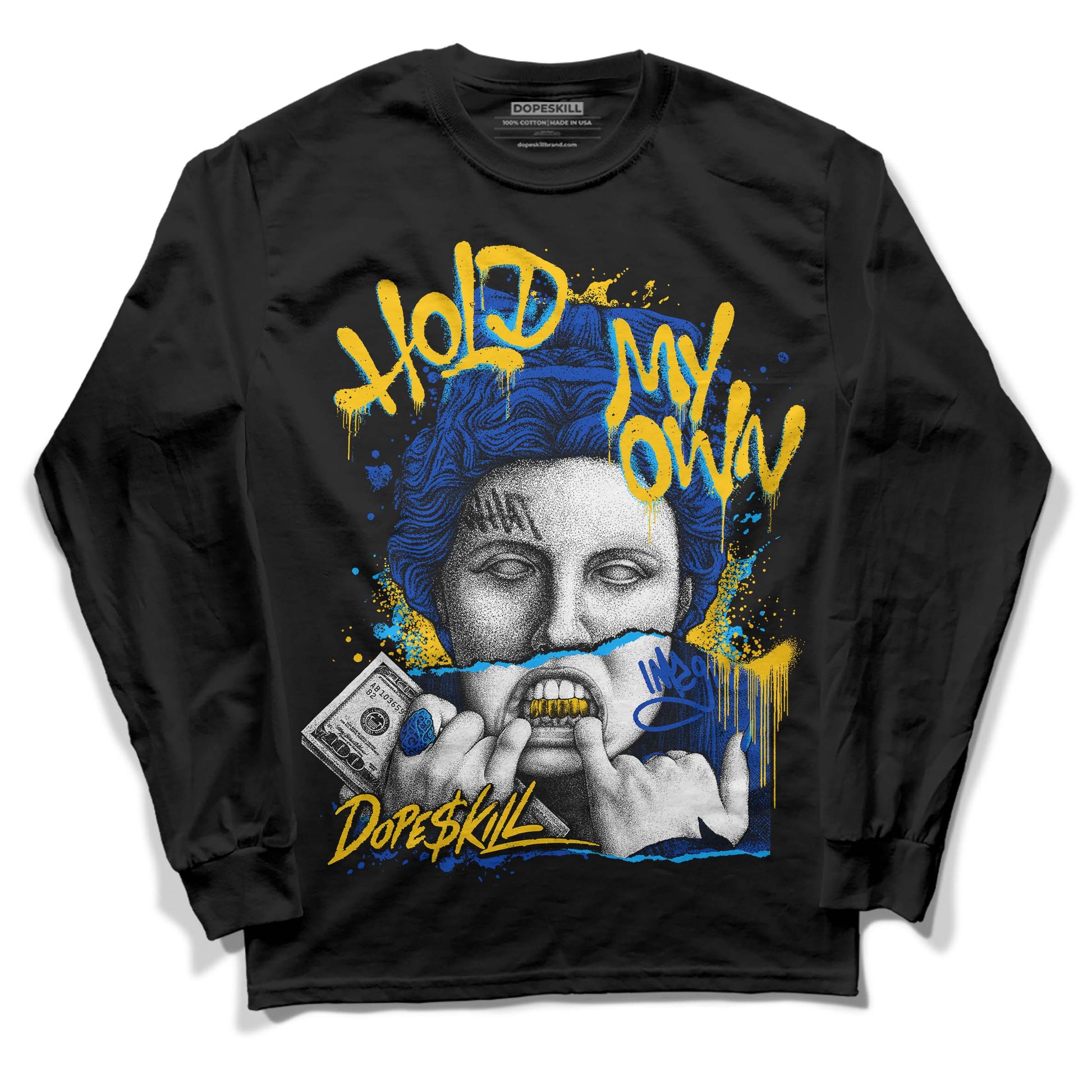 Jordan 14 “Laney” DopeSkill Long Sleeve T-shirt Hold My Own Graphic Streetwear - Black