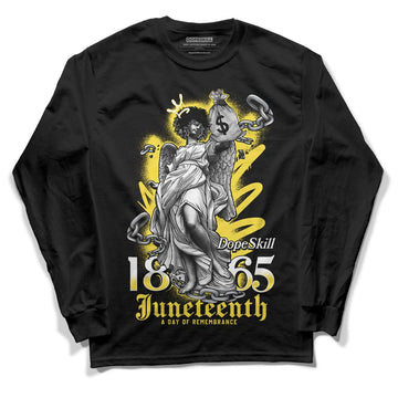 Wmns Air Jordan 11 Low 'Yellow Snakeskin' DopeSkill Long Sleeve T-Shirt Juneteenth Graphic Streetwear - Black