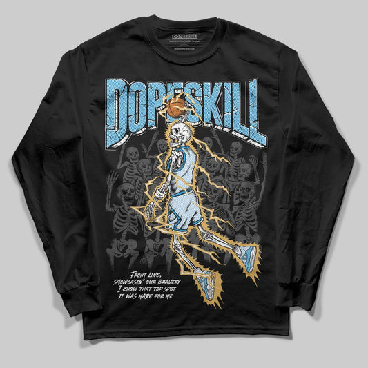 Jordan 4 Denim “Worn Blue” DopeSkill Long Sleeve T-Shirt Thunder Dunk Graphic Streetwear - black