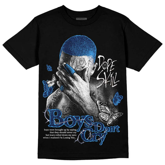 Jordan Spiz’ike Low “White/Obsidian” DopeSkill T-Shirt Boys Don't Cry Graphic Streetwear - Black