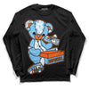 Dunk Low Futura University Blue DopeSkill Long Sleeve T-Shirt Sneakerhead BEAR Graphic Streetwear - Black