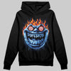 Royal Blue Sneakers DopeSkill Hoodie Sweatshirt Hellfire Graphic Streetwear - Black