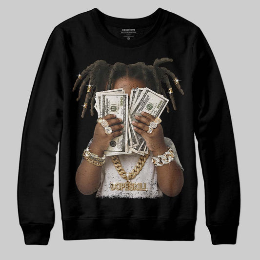Jordan 4 “Flight Club” DopeSkill Sweatshirt Rich Youth Graphic Streetwear - Black