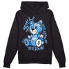 Jordan 9 Powder Blue DopeSkill Hoodie Sweatshirt Smile Through The Pain Graphic Streetwear - Black