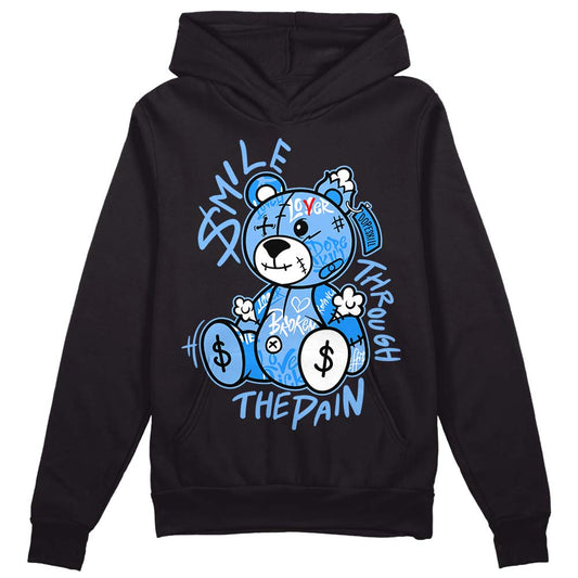 Jordan 9 Powder Blue DopeSkill Hoodie Sweatshirt Smile Through The Pain Graphic Streetwear - Black