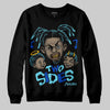Royal Blue Sneakers DopeSkill Sweatshirt Two Sides Graphic Streetwear - Black