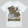 Jordan 3 “Medium Olive” aka “Family Affair” DopeSkill T-Shirt Born To Be Rich Graphic Streetwear - White
