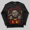 Red Sneakers DopeSkill Long Sleeve T-Shirt Two Sides Graphic Streetwear - Black