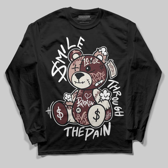 Jordan 11 “China” DopeSkill Long Sleeve T-Shirt Smile Through The Pain Graphic Streetwear - Black