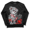 Grey Sneakers DopeSkill Long Sleeve T-Shirt Broken Heart Graphic Streetwear - Black