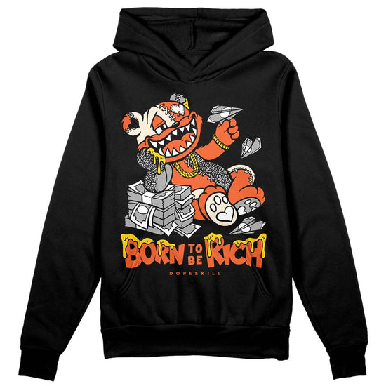 Jordan 3 Georgia Peach DopeSkill Hoodie Sweatshirt Born To Be Rich Graphic Streetwear - Black