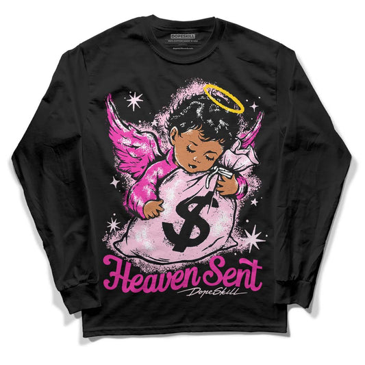 Dunk Low Triple Pink DopeSkill Long Sleeve T-Shirt Heaven Sent Graphic Streetwear - Black