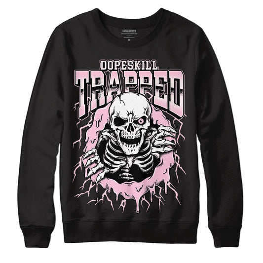 Dunk Low LX Pink Foam DopeSkill Sweatshirt Trapped Halloween Graphic Streetwear - Black