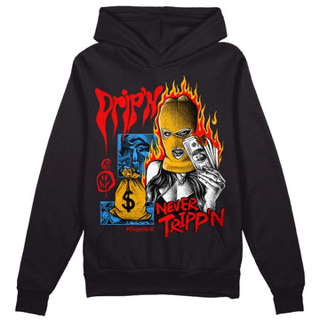 Red Sneakers DopeSkill Hoodie Sweatshirt Drip'n Never Tripp'n Graphic Streetwear - Black