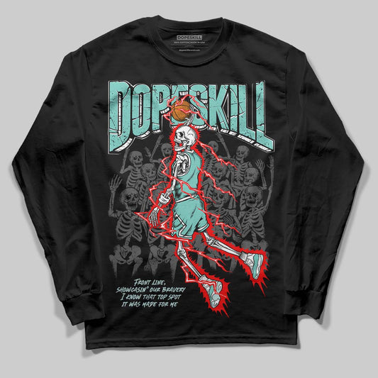 Jordan 11 Low "Igloo" DopeSkill Long Sleeve T-Shirt Thunder Dunk Graphic Streetwear - Black