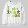 Jordan 13 Retro Bright Cactus DopeSkill Sweatshirt Protect Me From Evil Graphic Streetwear - White