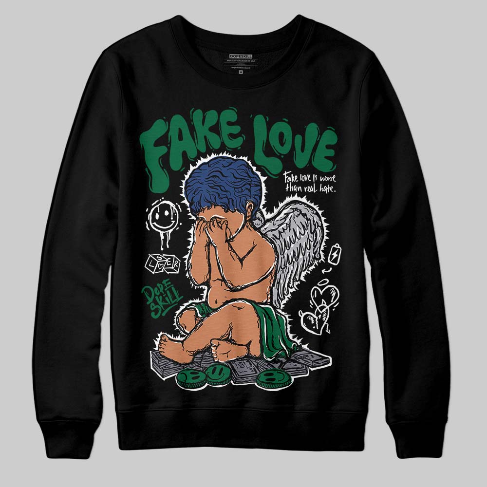 Asics GT-2160 ‘Shamrock Green’ DopeSkill Sweatshirt False Love Graphic Streetwear - Black