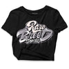 Jordan 2 Cement Grey DopeSkill Women's Crop Top Rare Breed Type Graphic Streetwear - Black