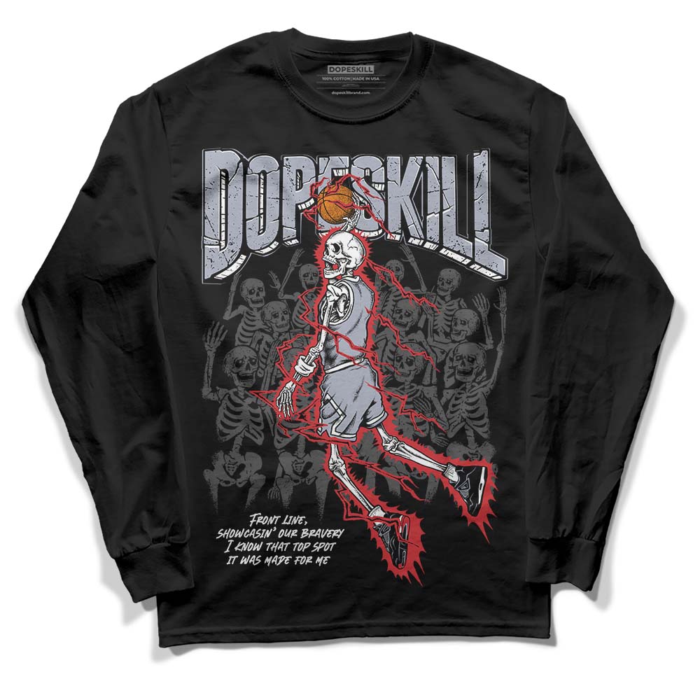 Jordan 4 “Bred Reimagined” DopeSkill Long Sleeve T-Shirt Thunder Dunk Graphic Streetwear - Black