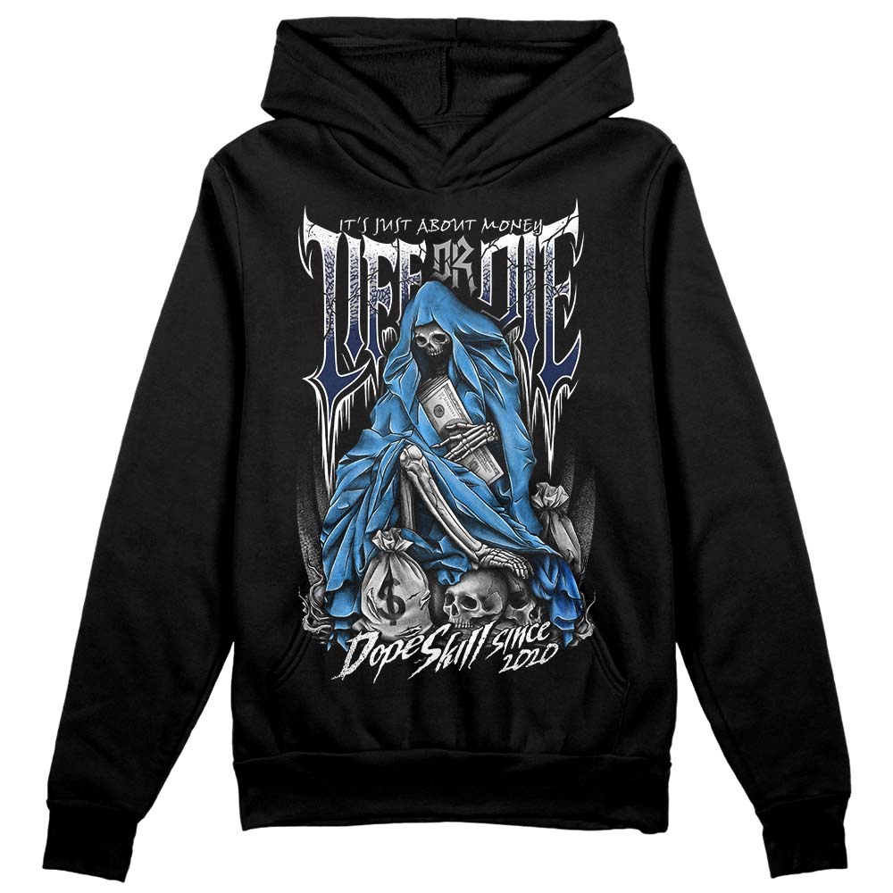 Jordan Spiz’ike Low “White/Obsidian” DopeSkill Hoodie Sweatshirt Life or Die Graphic Streetwear - Black