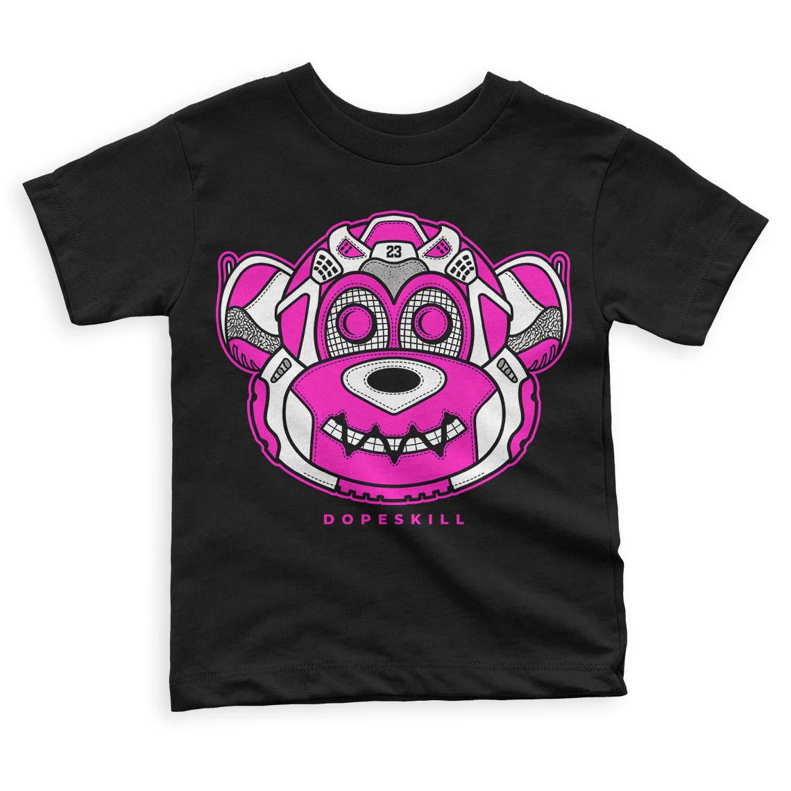 Dunk Low GS “Active Fuchsia” DopeSkill Toddler Kids T-shirt Monk Graphic Streetwear - Black