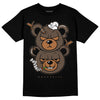 Jordan 1 Retro High OG Palomino DopeSkill T-Shirt New Double Bear Graphic Streetwear - Black