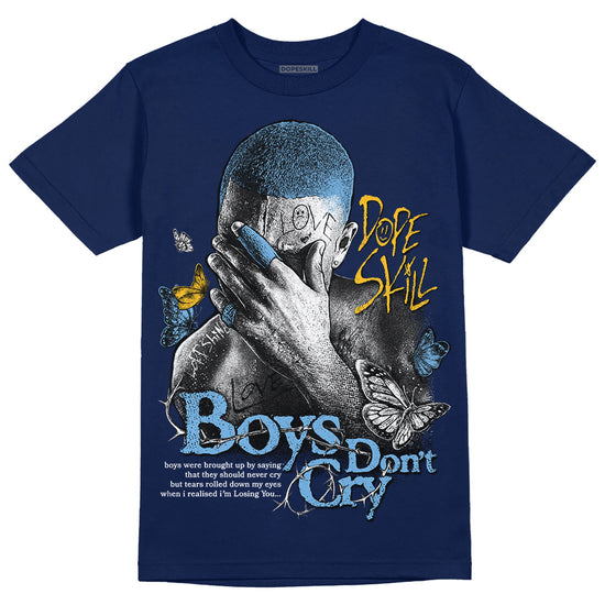 Jordan 1 High OG “First in Flight” DopeSkill Navy T-shirt Boys Don't Cry Graphic Streetwear