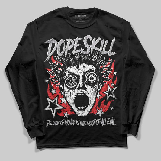 Grey Sneakers DopeSkill Long Sleeve T-Shirt Root of Evil Graphic Streetwear - black