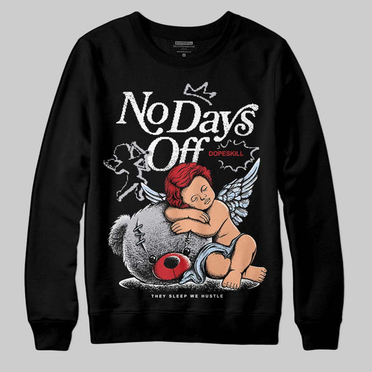 Jordan 5 Retro OG Black Metallic Reimagined DopeSkill Sweatshirt New No Days Off Graphic Streetwear - Black