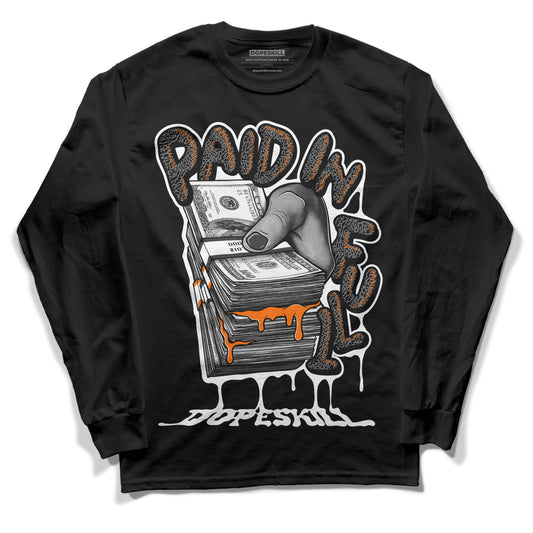 Jordan 3 Retro 'Fear Pack' DopeSkill Long Sleeve T-Shirt Paid In Full Graphic Streetwear - Black