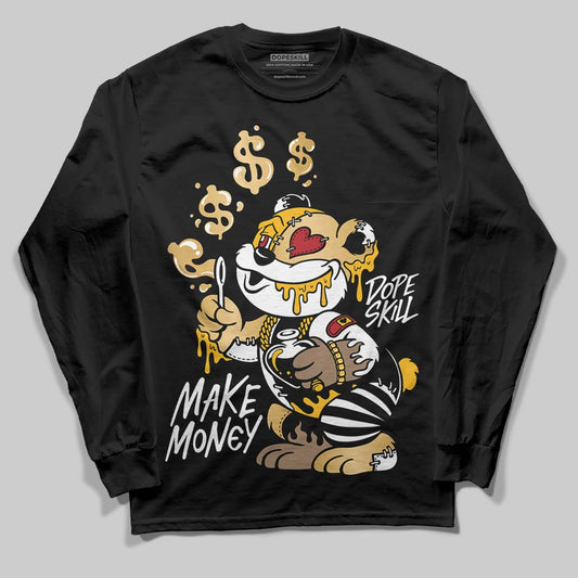 Jordan 12 Retro 'Taxi' 2025 DopeSkill Long Sleeve T-Shirt Make Money Graphic Streetwear - Black