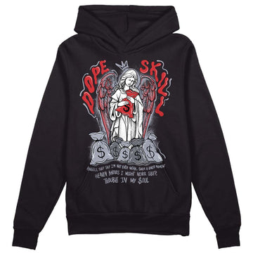 Jordan 4 “Bred Reimagined” DopeSkill Hoodie Sweatshirt Angels Graphic Streetwear - Black