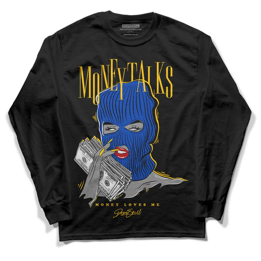 Jordan 14 “Laney” DopeSkill Long Sleeve T-Shirt Money Talks Graphic Streetwear - Black