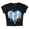 Jordan 9 Powder Blue DopeSkill Women's Crop Top Slime Drip Heart Graphic Streetwear - black