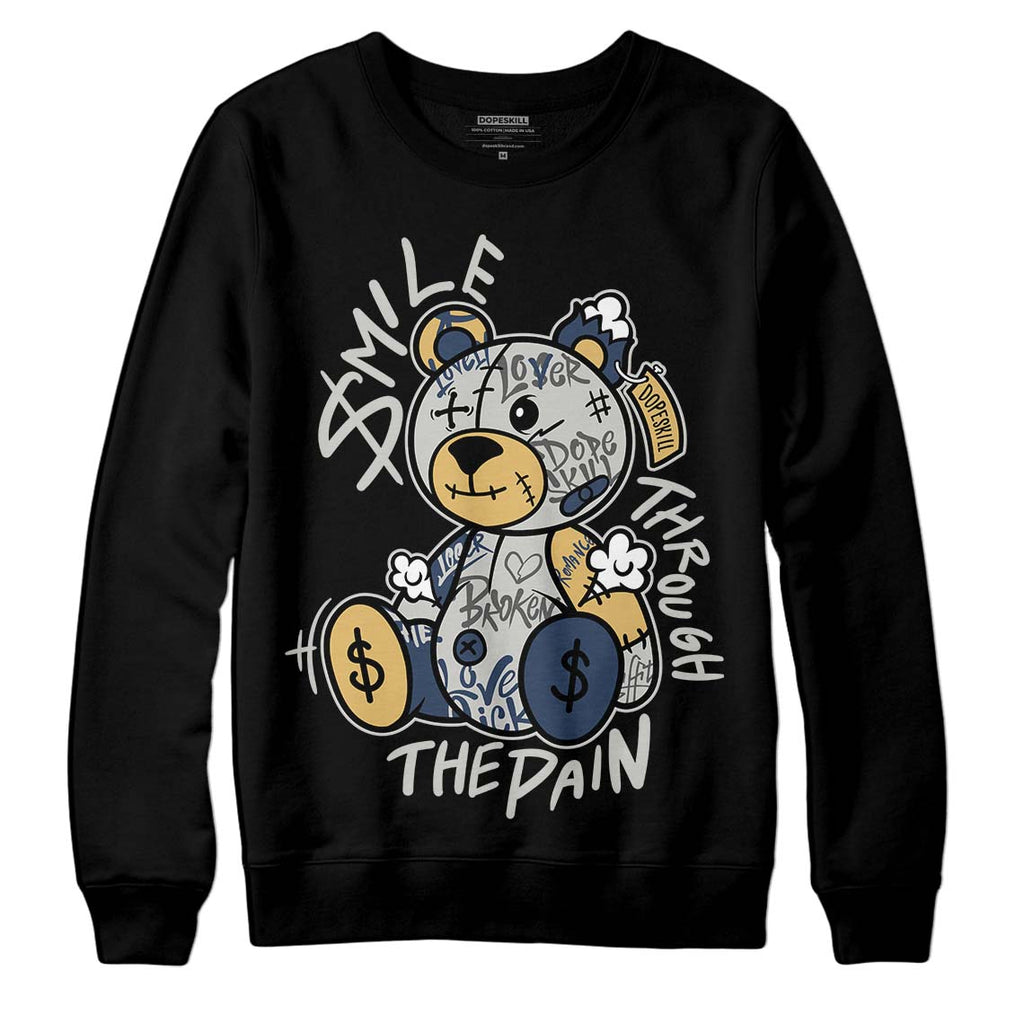 A Ma Maniere x Jordan 5 Dawn “Photon Dust” DopeSkill Sweatshirt Smile Through The Pain Graphic Streetwear - Black