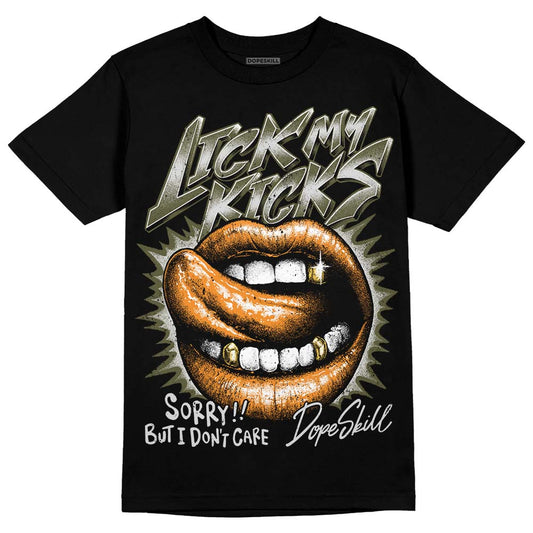 Jordan 5 "Olive" DopeSkill T-Shirt Lick My Kicks Graphic Streetwear - Black