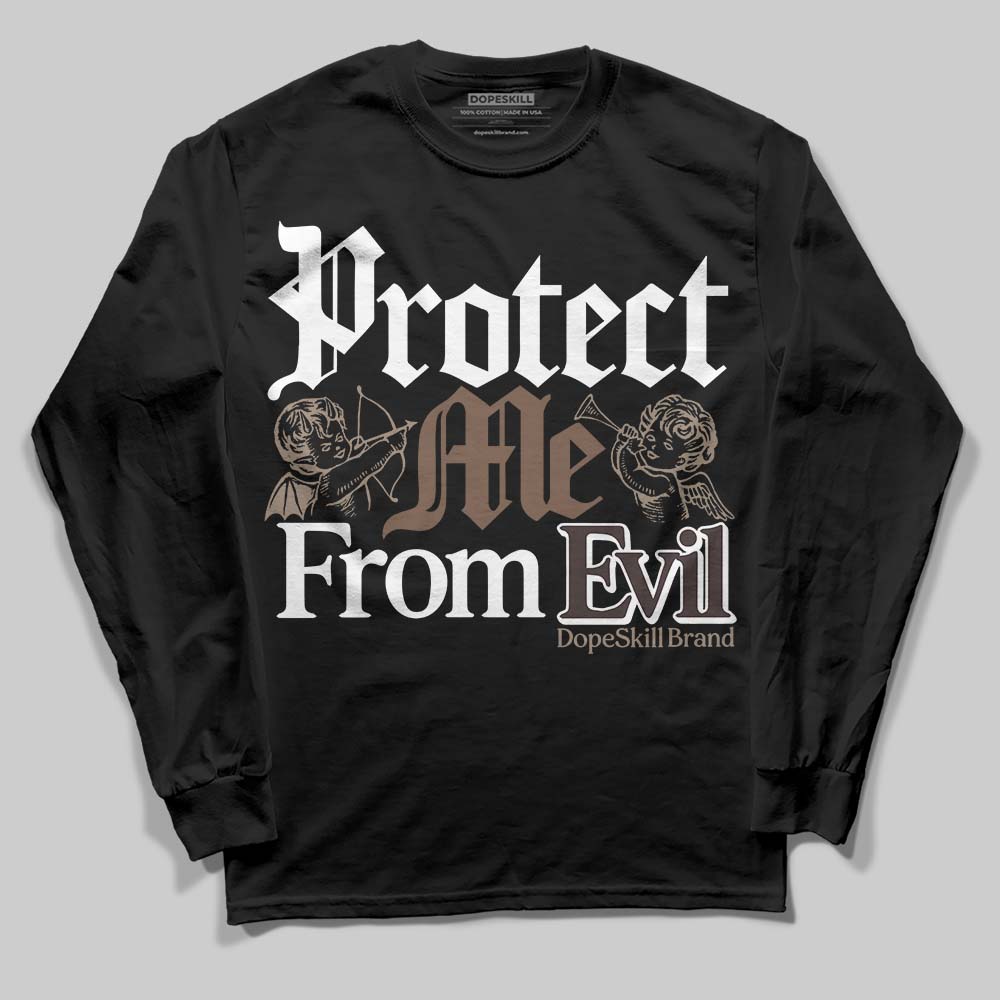 SoleFly x Air Jordan 12 Retro SP 'Cafecito/Baroque Brown' DopeSkill Long Sleeve T-Shirt Protect Me From Evil Graphic Streetwear - Black