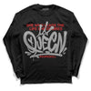 Grey Sneakers DopeSkill Long Sleeve T-Shirt Queen Graphic Streetwear - Black