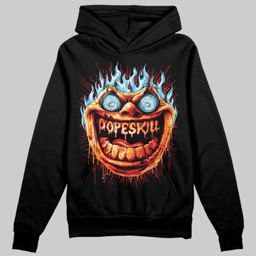 Red Sneakers DopeSkill Hoodie Sweatshirt Hellfire Graphic Streetwear - black