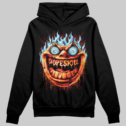 Red Sneakers DopeSkill Hoodie Sweatshirt Hellfire Graphic Streetwear - black